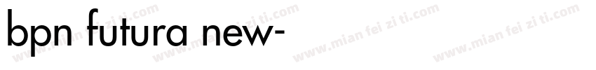 bpn futura new字体转换